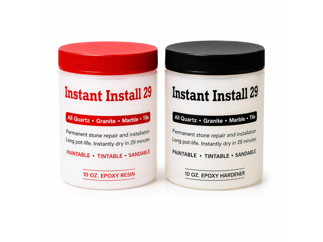II29 20 oz. Stone Kit - Installs Slabs, Chips, Cracks. Rebuild Lost Stone