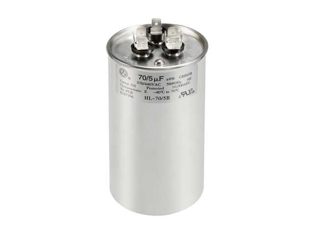 AC Capacitor 70+5 uF 70/5 MFD Â±6% 370V/440VAC CBB65 Dual Run Circular Start Capacitor for Heat Pump Air ConditionerTen Years of Coverage