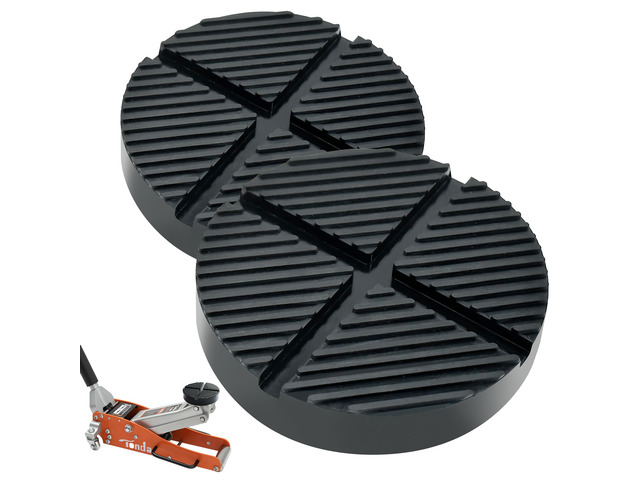 Floor Jack Pad, Pinch Weld Jack Adapter, Rubber Pad for Cars, 2 Pack Floor jack rubber pad with slotted grooves for pinch welds, durable rubber and...