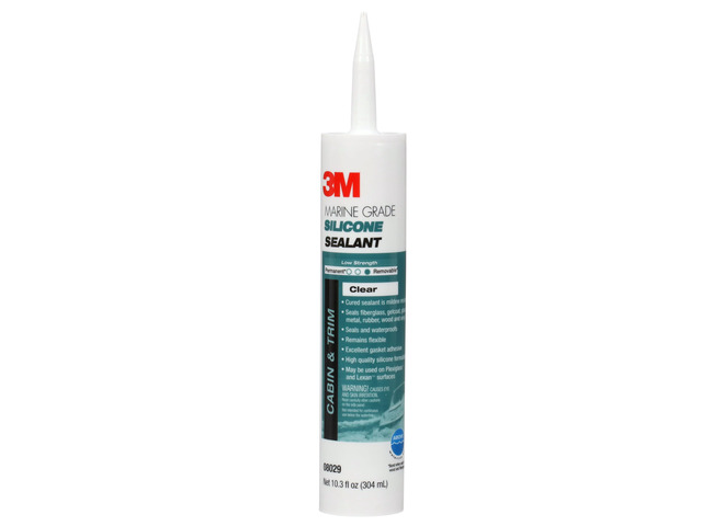 Marine Grade Silicone Sealant, Clear, 304 mL Cartridge For above the waterline interior/exterior sealing on RVs, boats and more