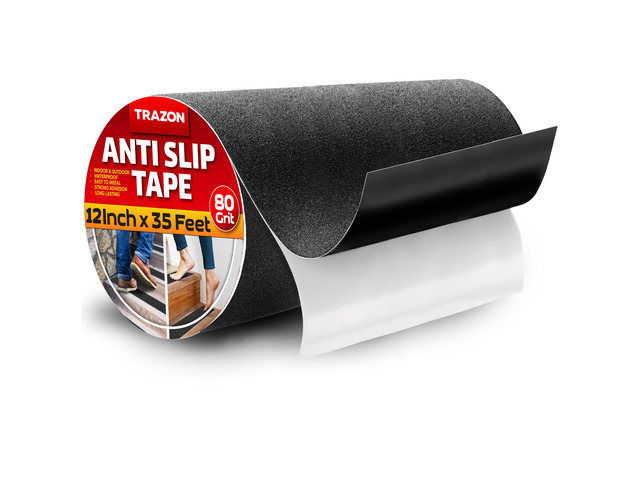 Grip Tape - Heavy Duty Anti Slip Tape for Stairs Outdoor/Indoor Waterproof 12Inch x 35Ft Safety Non Skid Roll for Stair Steps Ramp Traction Tread...