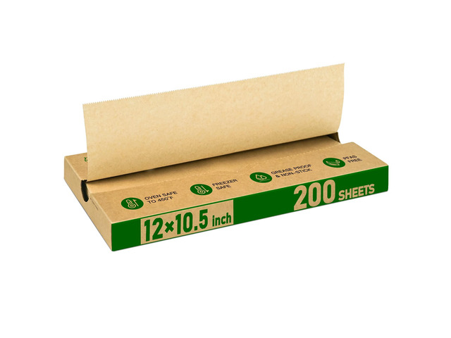 Precut POP UP Deli Paper Sheet, 200 Pack, 12' x 10.5', Kraft Interfolded Heavy Paper, Waterproof & Grease-Resistant, for Food Wrap and Serving