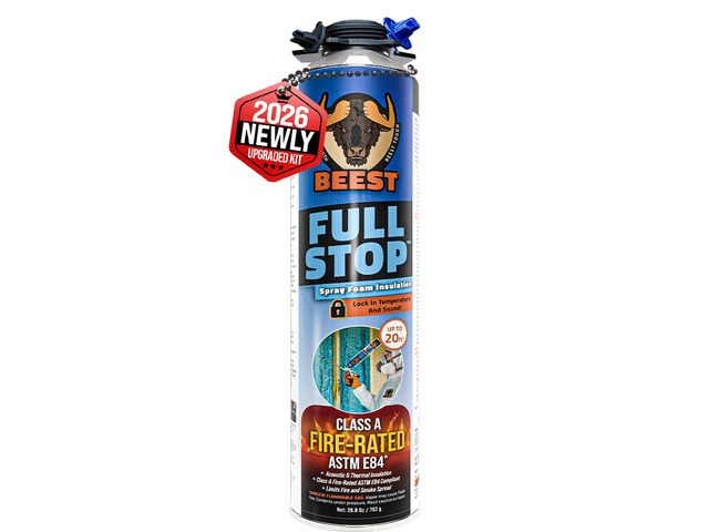 FullStop Fire-Rated Spray Foam Insulation for Walls & Attics - 20 Board ft/sq. ft - High Density Expanding Spray Insulation Foam Sealant for Thermal...