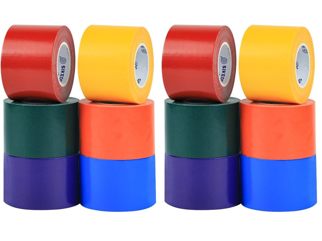 Rainbow Colored Duct Tape 12 Pack,15 Yards x 2 Inch Heavy Duty Rainbow Waterproof Colored Tape Variety Pack,Tear by Hand,Great for Packaging, Arts...