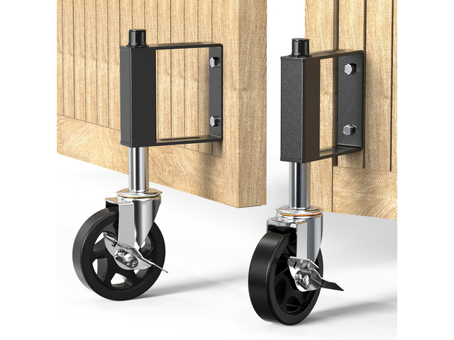 Heavy Duty Gate Wheels for Fences, Yards, Farms, Gate Casters with Spring Loaded, 360 Degree Swivel Max Load Capacity 220lbs