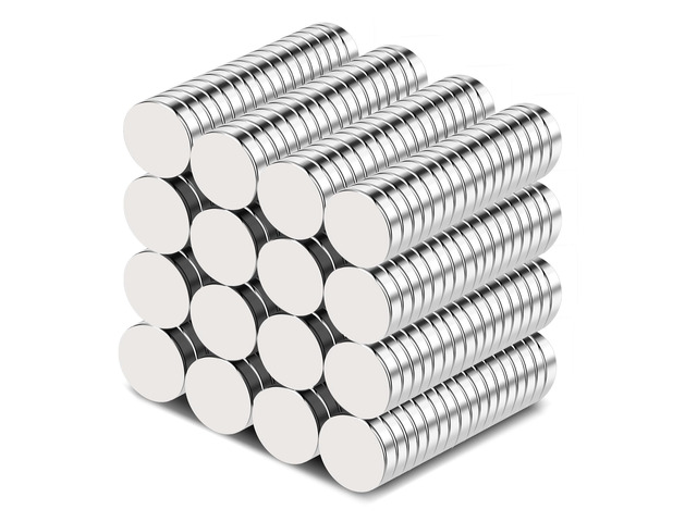 Small 10x2mm 200Pcs Round Refrigerator Magnets Tiny Rare Earth Mini Neodymium Multi-Use Magnets for Fridge, Whiteboard, Crafts, Dry Erase Board,...