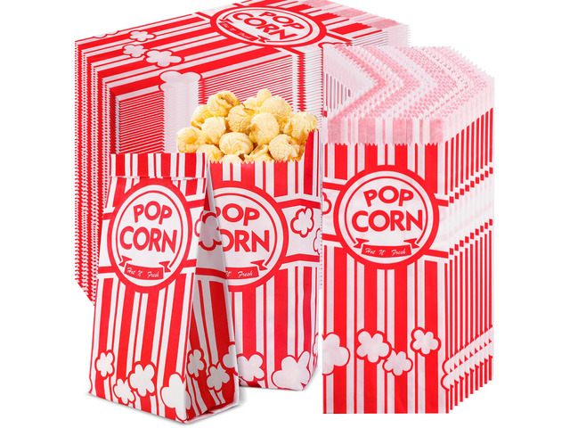 Paper Popcorn Bags,1000 Pack 1oz Popcorn Bag Individual Servings Pop Corn Bag Bulk for Poporn Machine,Movie Nights Pop Corn Bags