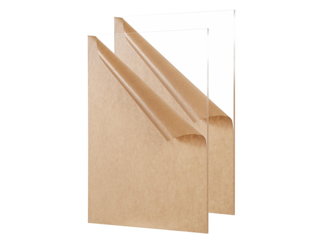 Clear Cast Acrylic Sheet 18' x 24' x 1/8' Thick (3mm), Pack of 2 Plexiglass Panel; Transparent Square; Plastic Board; for Sign, Craft, Display...