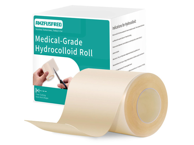 Hydrocolloid Roll for Wound Care Gentle Self-Adhesive 12FT Skin-Friendly Waterproof Hydrocolloid Bandages with Flexible Fit for Minor Wounds,...