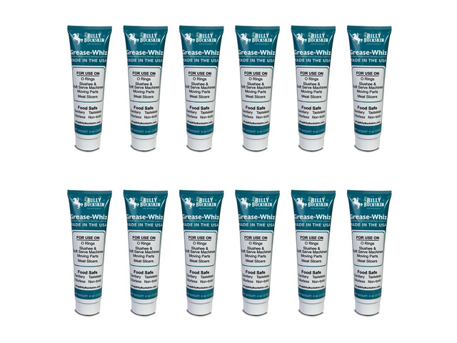 Grease-Whiz Food Grade Grease Lubricant (4oz, 12 Pack) - Slushee Machine, Beer Kegs, Pools, O Rings, Ice Cream Machine Lube - Food Grade Lubricant...