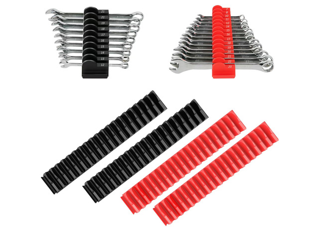 80 pcs Modular Wrench Organizers for Tool Drawers - Wrench Rack with Metric & SAE Labels, Perfect Tool Storage Holder. Gift for father, brother and...