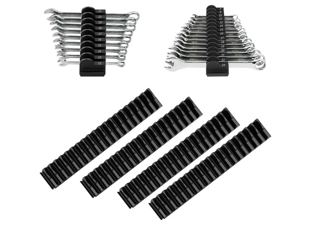 80 pcs Modular Wrench Organizers for Tool Drawers - Wrench Rack with Metric & SAE Labels, Perfect Tool Storage Holder. Gift for father, brother and...