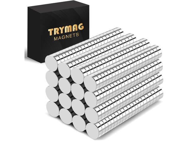 Small Strong Round Rare Earth Magnets, 300Pcs, 8x2mm Disc Neodymium Magnets for 3D Printing, Whiteboard, Fridge, Office, crafts, Hobbies,Dry Erase...