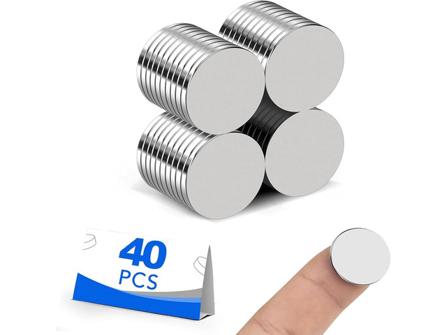 Small Magnets, 40 Pack Refrigerator Magnets 18x2mm Rare Earth Magnets Neodymium Magnets for Crafts, Whiteboard, Kitchen Cabinet, 3D Printing