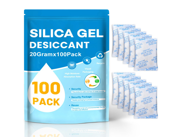 20 Gram 100 Pcs Color-Indicating Silica Gel Packets Premium Food Grade Desiccant, Desiccant Packets for Storage, Premium Desiccant Packs for Food,...