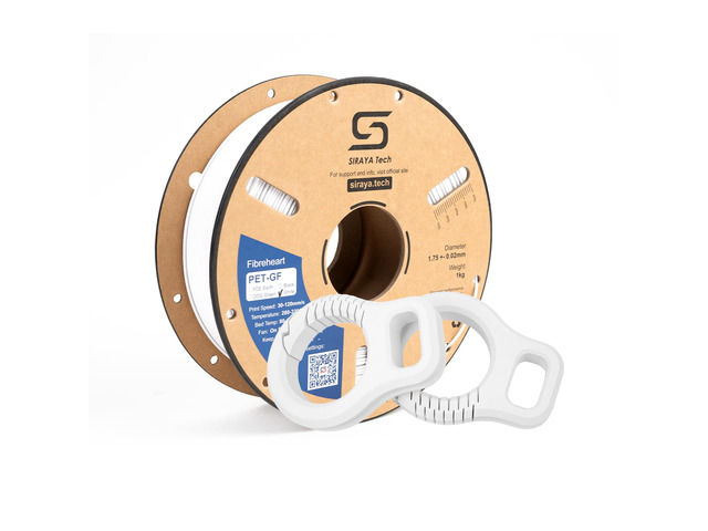 Fibreheart PET-GF 3D Printer Filament, White, 1kg 15% Glass Fiber Reinforced, UV Resistant, High Strength, Low Moisture Absorption, for Industrial...