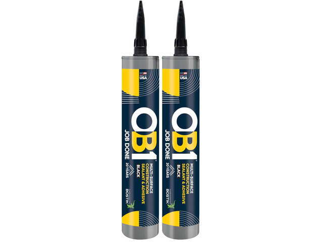 Universal Caulk Sealant & Adhesive Black 10.1oz Professional Grade Premium All-in-One Advanced Hybrid 2-in1 Water Resistant Internal & External...