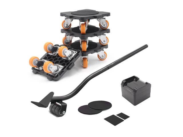 Furniture Mover with Wheels & Aux. Lifter-Connect Bearing Wheel Dolly 360Â° Rotation Wheels Furniture Dolly for Moving Sliding Heavy Furniture,...