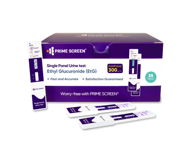 [25 Pack] EtG Alcohol Urine Test - at Home Rapid Testing Dip Card Kit - 80 Hour Low Cut-Off 300 ng/mL - WETG-114