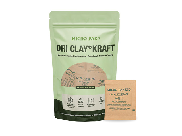 Micro-Pak Kraft, Moisture Absorption Desiccant Packs, 33gx15pcs Silica Gel Packets Alternative, Food Safe Bentonite Clay, Desiccant Packs for...