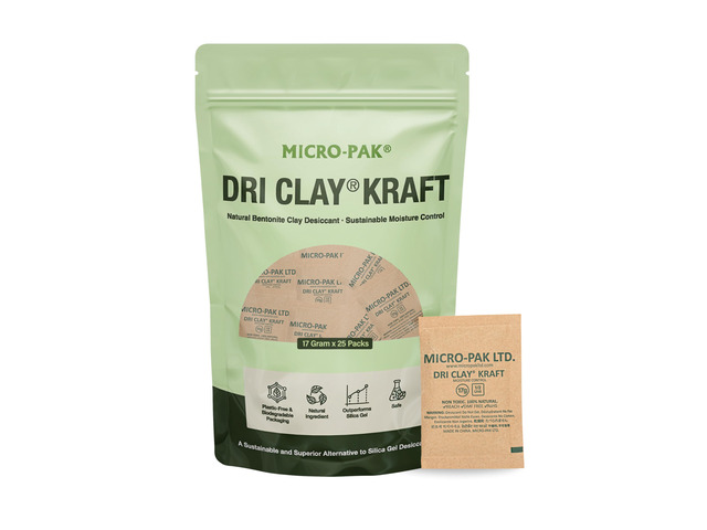 Micro-Pak Kraft, Moisture Absorption Desiccant Packs,17gx25pcs Silica Gel Packets Alternative, Food Safe Bentonite Clay, Desiccant Packs for...