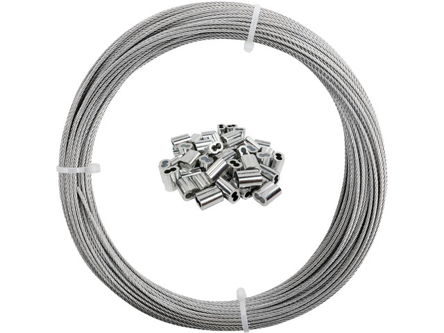 1/16 Wire Rope, 200FT 304 Stainless Steel Cable with 100Pcs Crimp Sleeves, Aircraft Grade, 7x7 Strand, 368lbs Breaking Strength, for Garden...