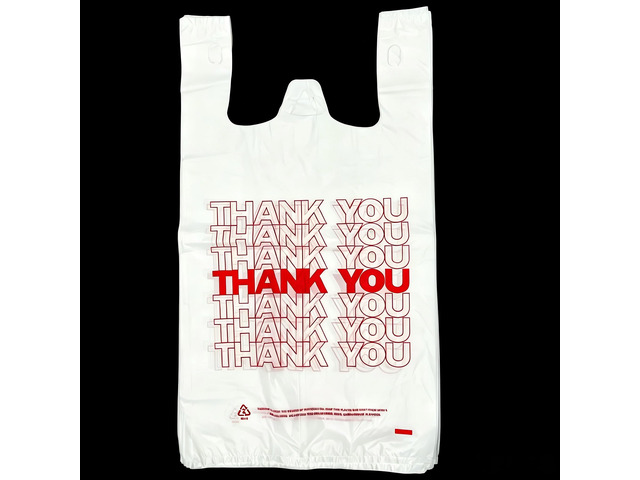 Thank You Plastic Bags/T-shirt Bags, 350 Count Shopping Bags/Disposable Grocery Bags, 11.5' X 6.25' X 21', 15mic, 0.6 Mil