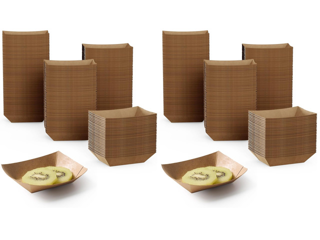 1/4lb Paper Food Tray 500 Pack Disposable Food Serving Boats