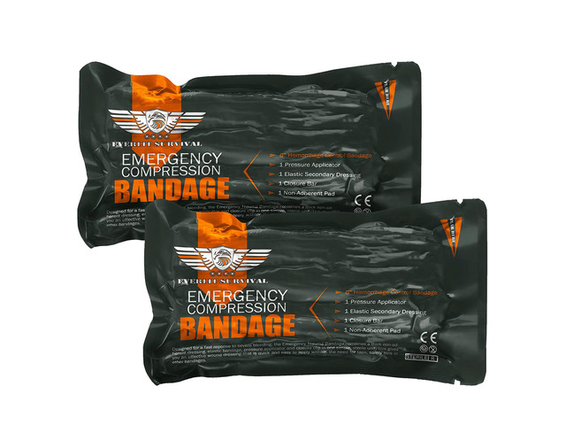 Israeli 6 Inch Emergency Bandage Compression Trauma Pressure Wound Dressing Sterile Vacuum-Sealed Packaging for Bleeding Control, Medical Trauma...