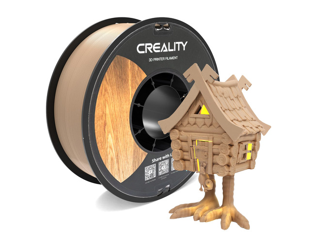 3D Printer Filament Brown 1KG, Wood Filament PLA 1.75mm, Dimensional Accuracy +/- 0.03mm, Warp-Free and Clog-Free Fit for Most 3D Printers