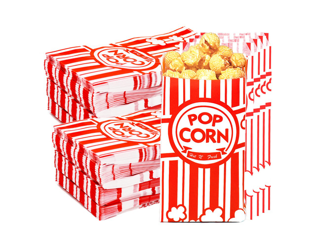 1200 Pcs Paper Popcorn Bags for Party, 1 oz Individual Servings Small Popcorn Bag Bulk, For Pop Corn Machine, Movie Night, Cinema, Carnival, Party,...