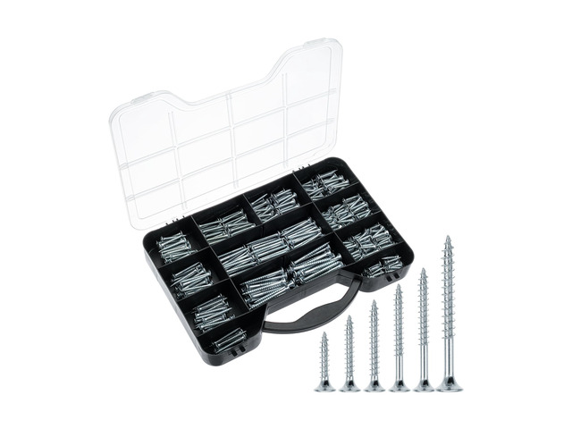 Wood Screws Assortment Kit, 456 pcs, Silver, Phillips Flat Head 6 Sizes (2, 1-1/2, 1-1/4, 1, 3/4, 1/2), Durable Assorted Wood Screws for...