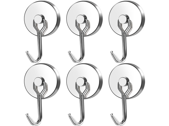 Magnetic Hooks Heavy Duty 120LB+ Swivel Swing Strong Magnet Hook Neodymium Hook Magnets for Hanging Home Workplace Metal Door Office and Garage