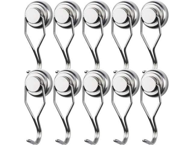 Magnetic Hooks Heavy Duty 80LB+ Swivel Swing Strong Magnet Hook Neodymium Hook Magnets for Hanging Home Workplace Metal Door Office and Garage