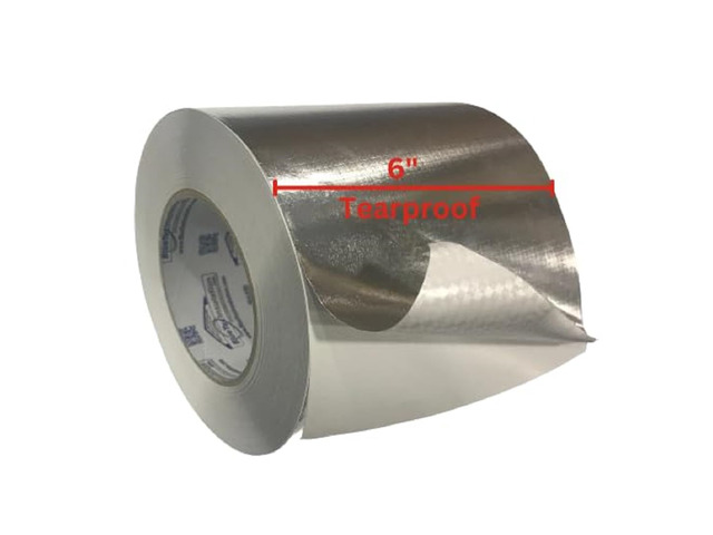 HVAC Aluminum Foil Tape 6 inch x 150 ft (6 mil), Professional Grade Silver Duct Tape Metallic, Tear-Proof Woven HVAC Tape Heavy Duty, for Ductwork,...