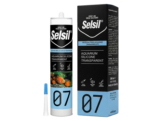Aquarium Silicone Clear Sealant - High Elasticity, Safe for Fish, Solvent-Free, Ozone-Resistant, Transparent 10.14 Fl Oz, 1 Pack