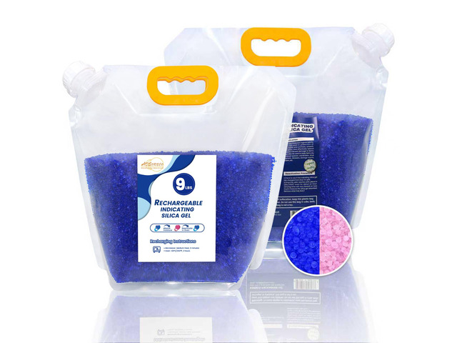 9 LBS Premium Blue to Pink Silica Beads, Reusable Desiccant Bulk for 3D Filament, Electronics, Cameras, Jewelry, and Safes (Blue to Pink, 9 LBS)