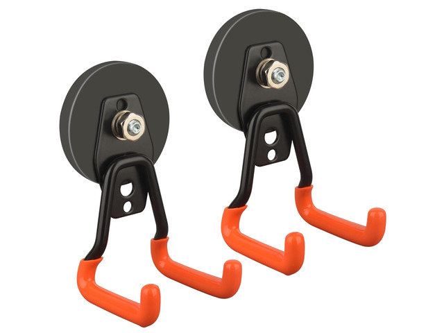 New Upgraded Heavy Duty Magnetic Garage Hooks,2 Pack Strong Large Magnet Hooks for Power Drill,Garden Tools,Hose,Pegboard,Garage, Workshop,Magnetic...