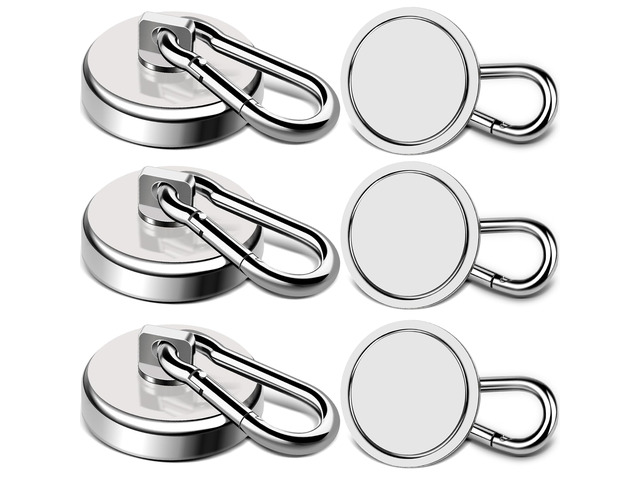 Magnetic Hooks 150 LBS Strong Magnets Cruise 6Pack Magnet with Hook Heavy Duty Kitchen Essentials Neodymium Extra Carabiner Super Locker Ship For...