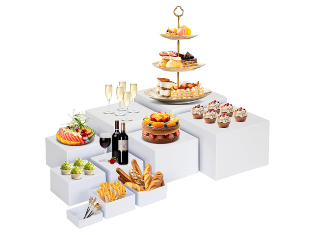 10 PCS Buffet Risers, Large Food Risers for Buffet Table, Dessert Display Food Display Risers for Party, Dessert Table Display, Risers Display...