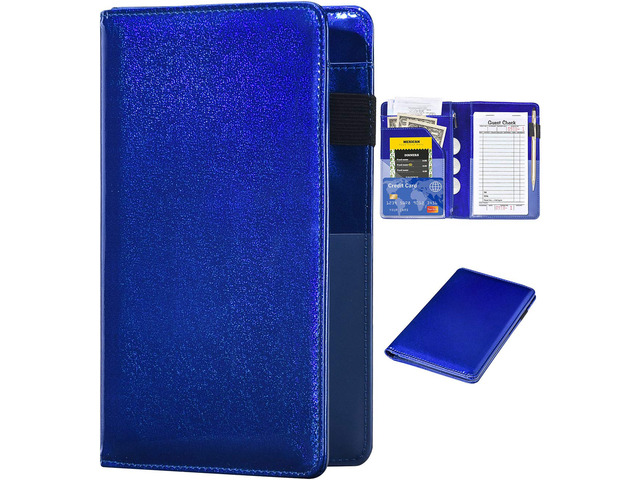 Server Books for Waitress - Glitter Leather Waiter Book Server Wallet with Zipper Pocket, Cute Waitress Book & Waitstaff Organizer with Money Pocket...
