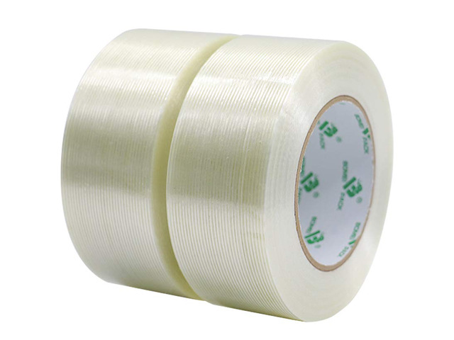 Filament Strapping Tape, 5.3 Mil 2 Inch x 60 Yards, Heavy Duty Reinforced Fiberglass Packing Tape, 2 Pack