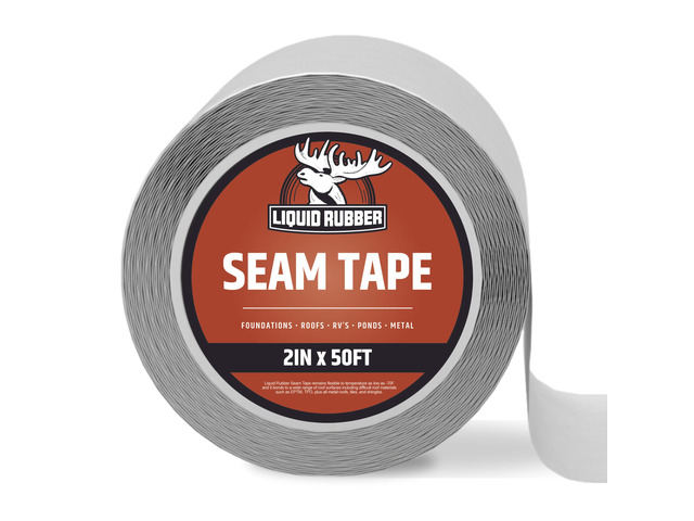 Waterproof Seam Tape, Multi-Surface Butyl Tape, 2 in x 50 Ft Peel and Stick, Waterproof - For RV Roofs, Foundations, Gutters, Ponds & Skylights -...
