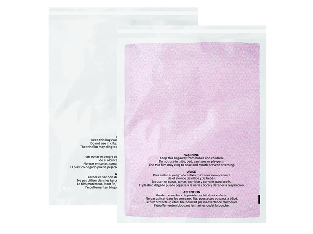 100 Count 24x30 Inch Self Seal Clear Poly Bags with Suffocation Warning for Packaging, Shipping & FBA with Permanent Adhesive (1.5mil)