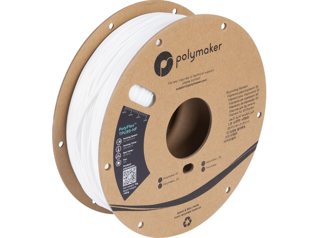 High Flow TPU Filament 1.75mm Flexible 95A 1kg White 3D Printer Filament, High Flow 95A TPU Flexible Filament, Fast Printing, Dimensional Accuracy...