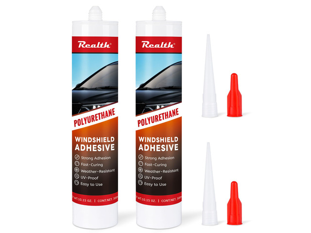 Polyurethane Sealant Windshield Adhesive 300ML 2 Pack Weather Resistant High Strength, Fast Curing Automotive Glass, Car Windscreen, RV Window -...
