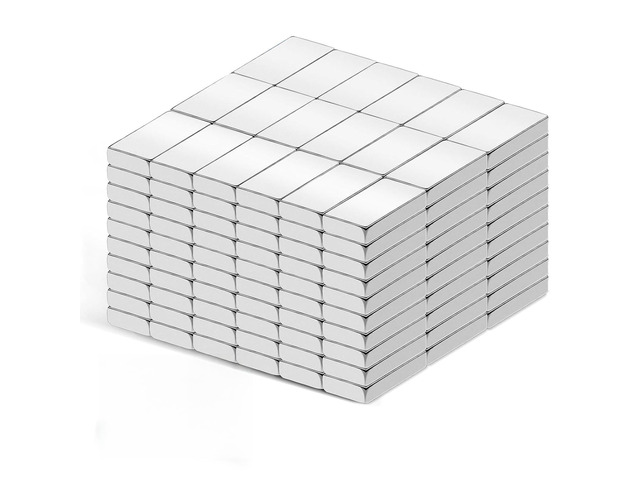 180 Pack Strong Neodymium Bar Magnets, 10 x 5 x 2 mm Rare Earth Neodymium Magnets with Double-Sided Adhesive Perfect for Fridge, Garage, Kitchen,...