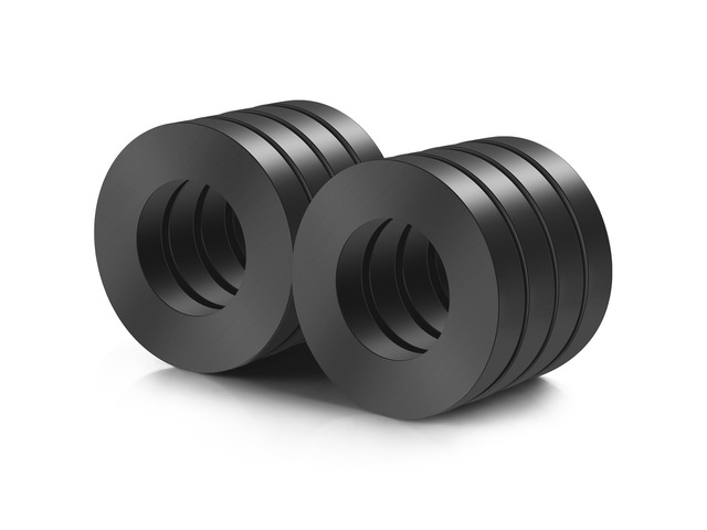 Ferrite Ring Magnets, OD60 x ID32 x 10mm, 8 Packs Large Round Ceramic Magnets with Hole, Heavy Duty for DIY, Science Projects, School, and...