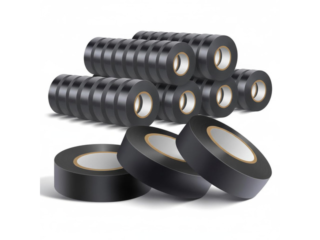 40 Pack Black Electrical Tape Waterproof3/4 in x 60ftHigh Temperature Electric Tape Weatherproof Home Outdoor Multipurpose Insulating Wire...