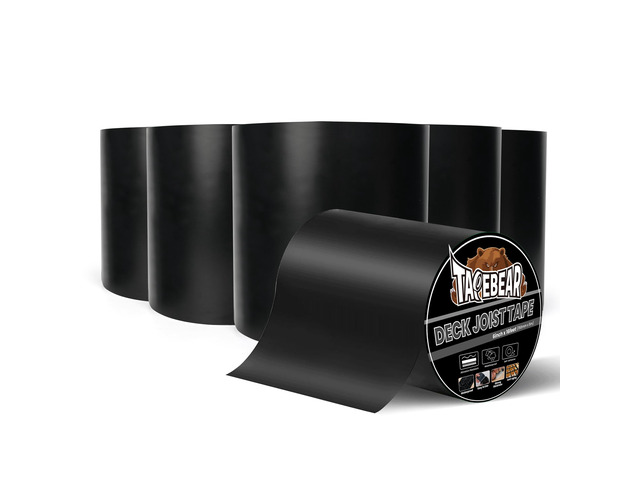 Joist Tape 6'×16' Deck Joist Tape Waterproof Butyl Sealant 6Rolls Joist Flashing Tape for Decking, Anti-Corrosion Weather Resistant Tape for Wood...